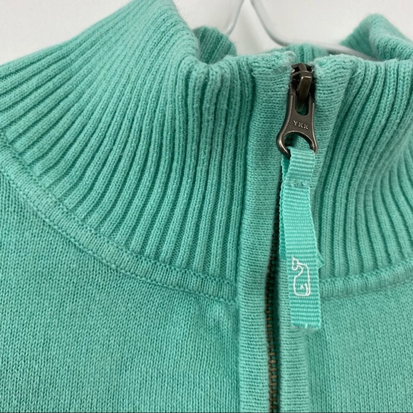 Vineyard Vines Mint Quarter Zip Pullover - Picture 3 of 11